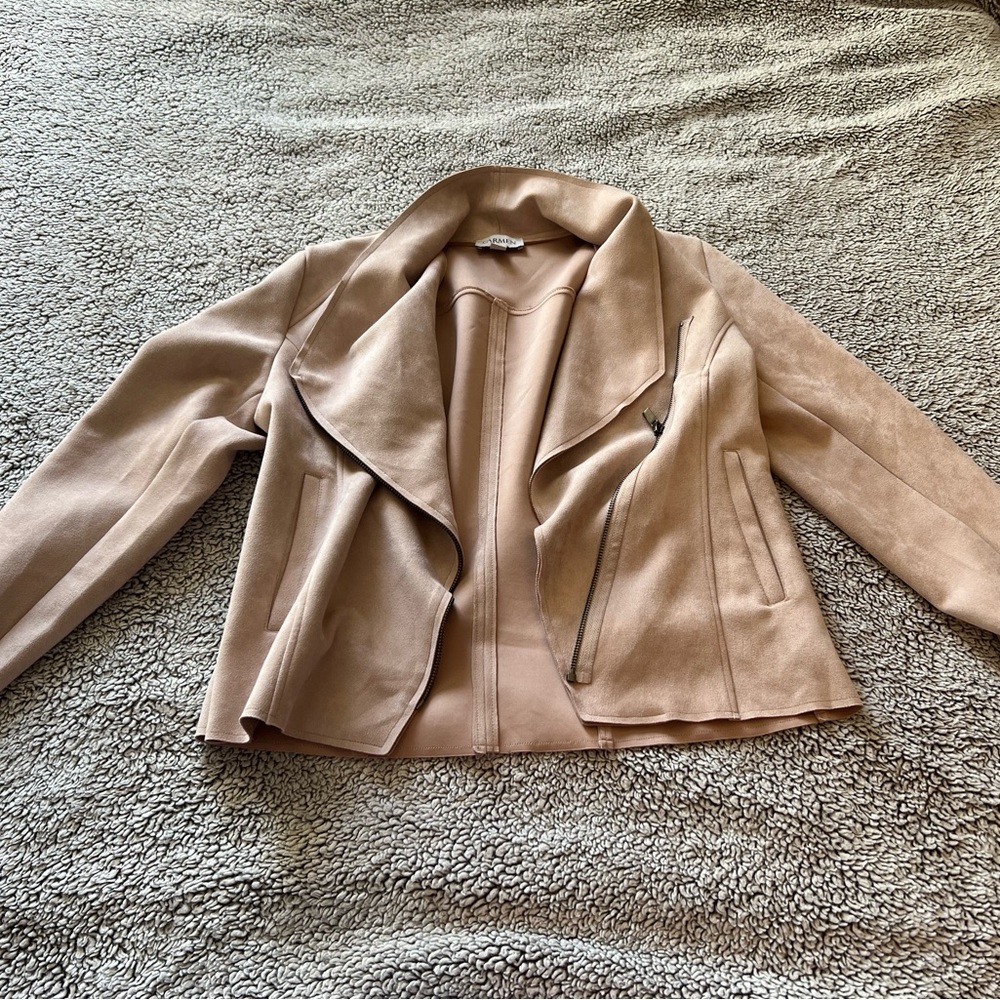 Women's Blush Faux Suede Jacket